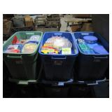 sample of tubs of new unused items