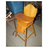 wooden high chair