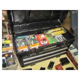 assorted gun cleaning supplies and >