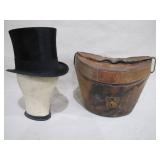 beaver skin top hat with >>