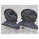 vintage cast iron bookends >