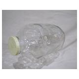 large glass pig bank> 