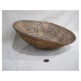old woven coiled grass Indian bowl>
