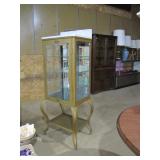 antique metal & glass doctors cabinet