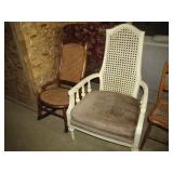 caneseat rocker, prov. arm chair