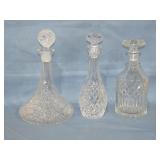 cut crystal decanters