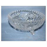 cut glass footed bowl
