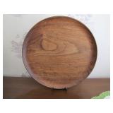 turned black walnut tray>