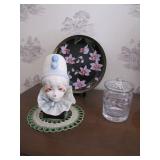 porcelain clown bust>