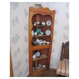 open pine corner cabinet
