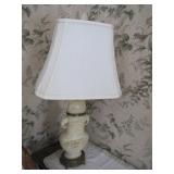 soap stone carved lamp >