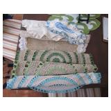 assorted table linens>