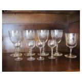 acid etched stemware>