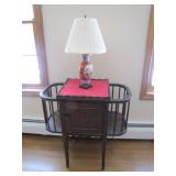 walnut smoking stand>