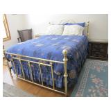 brass bed, mattress not included