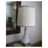 pink ceramic lamps, 2 total