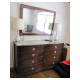bow front mahogany dresser