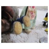 figurines, showing stitch work