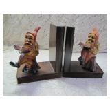 Black Forest Germany wood carved bookends