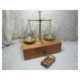 balance scale with weights>