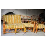 rattan sofa chair set >