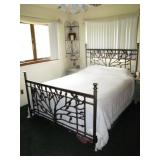 modern cast metal queen bed