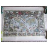 reprint early world globe print