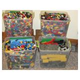 4 tubs of Legos
