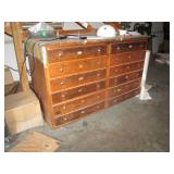 wooden print shop cabinet