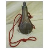 early brass powder horn >