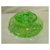 two piece glass flower frog>