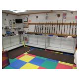 3 like new full glass showcases>
