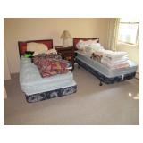 single beds, sample of bed linens, more not pic
