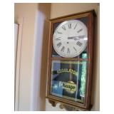 regulator clock w/Chicago ad glass