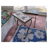 2 wrought iron accent tables with >