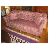 ca 1900 tufted sofa restored