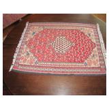 9.6 x 8.6 flat woven native american rug