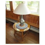 2nd Turkish vessel lamp on small maple table
