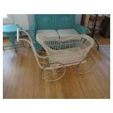 white wicker stroller