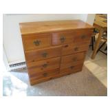 small pine chest