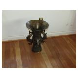 brass floor vase