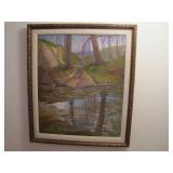 Max Gerger waterside oil on canvas