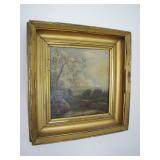 oil on artist board unsigned >