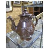 antique salt glazed tea pot>