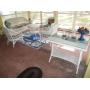 vintage white wicker sunroom furniture