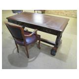 cherry library desk with >>