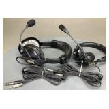 Two Pairs of Heil Headphones w/boom mics