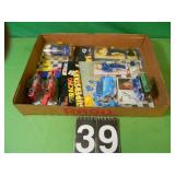 Flat Of Racing Cars & 2 Figurines