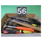 Flat Of Tools With Saw - Hammers