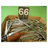 Flat of Wrenches & 1 Screwdriver